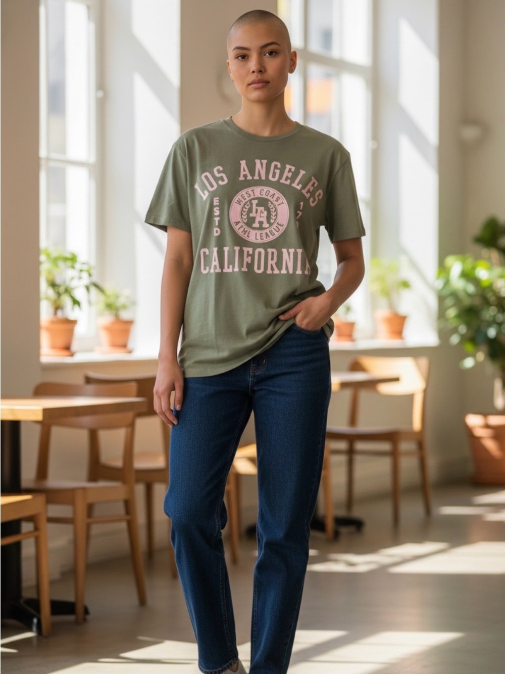 Women’s Olive Graphic T-Shirt